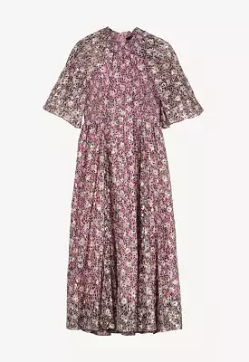 Shimmer Print High Neck Dress