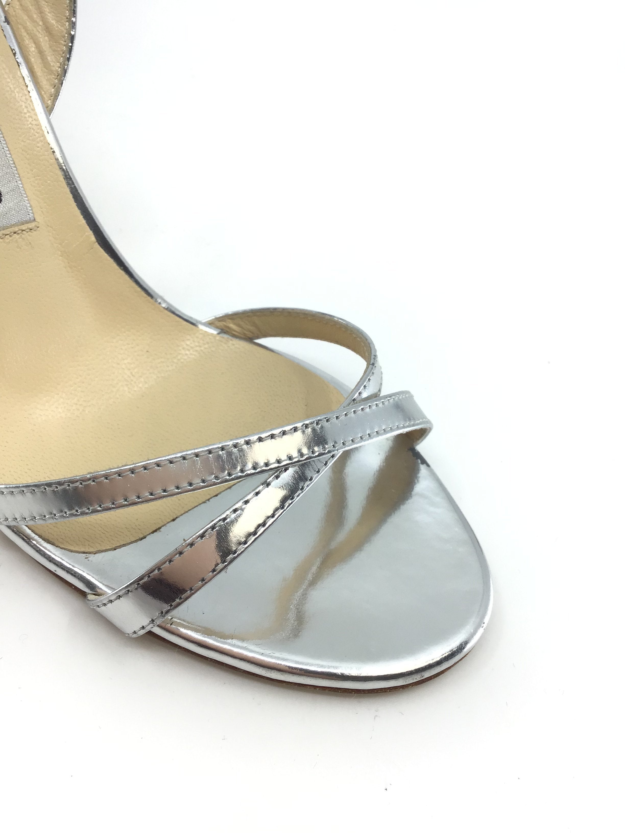 Silver Slingback Shoes by Manolo Blahnik