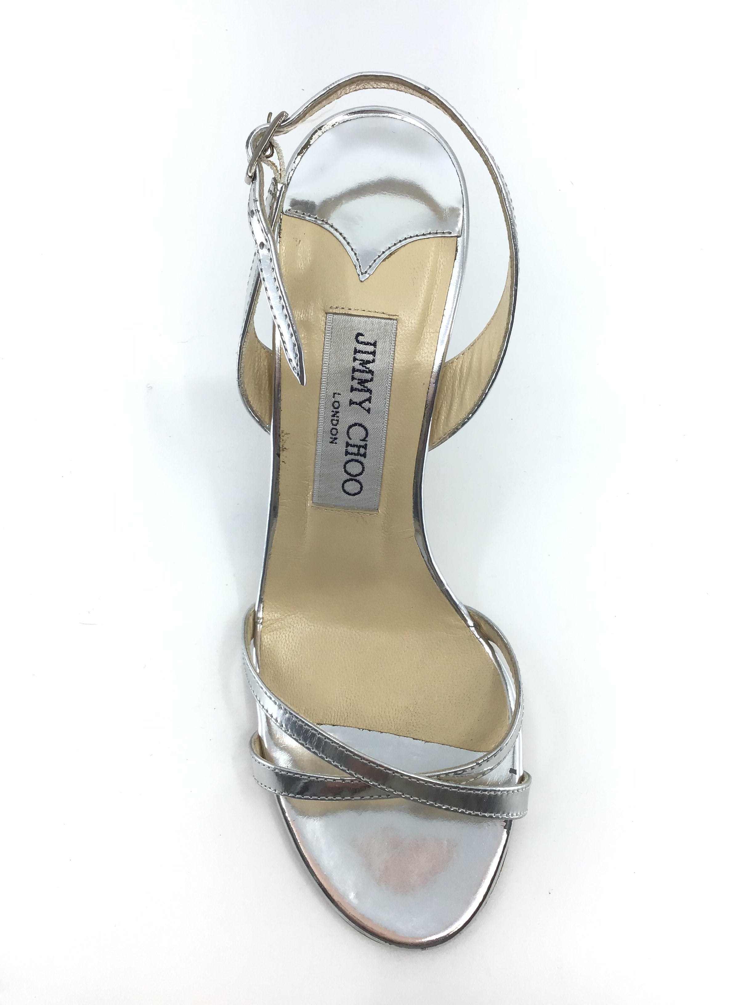 Silver Slingback Shoes by Manolo Blahnik