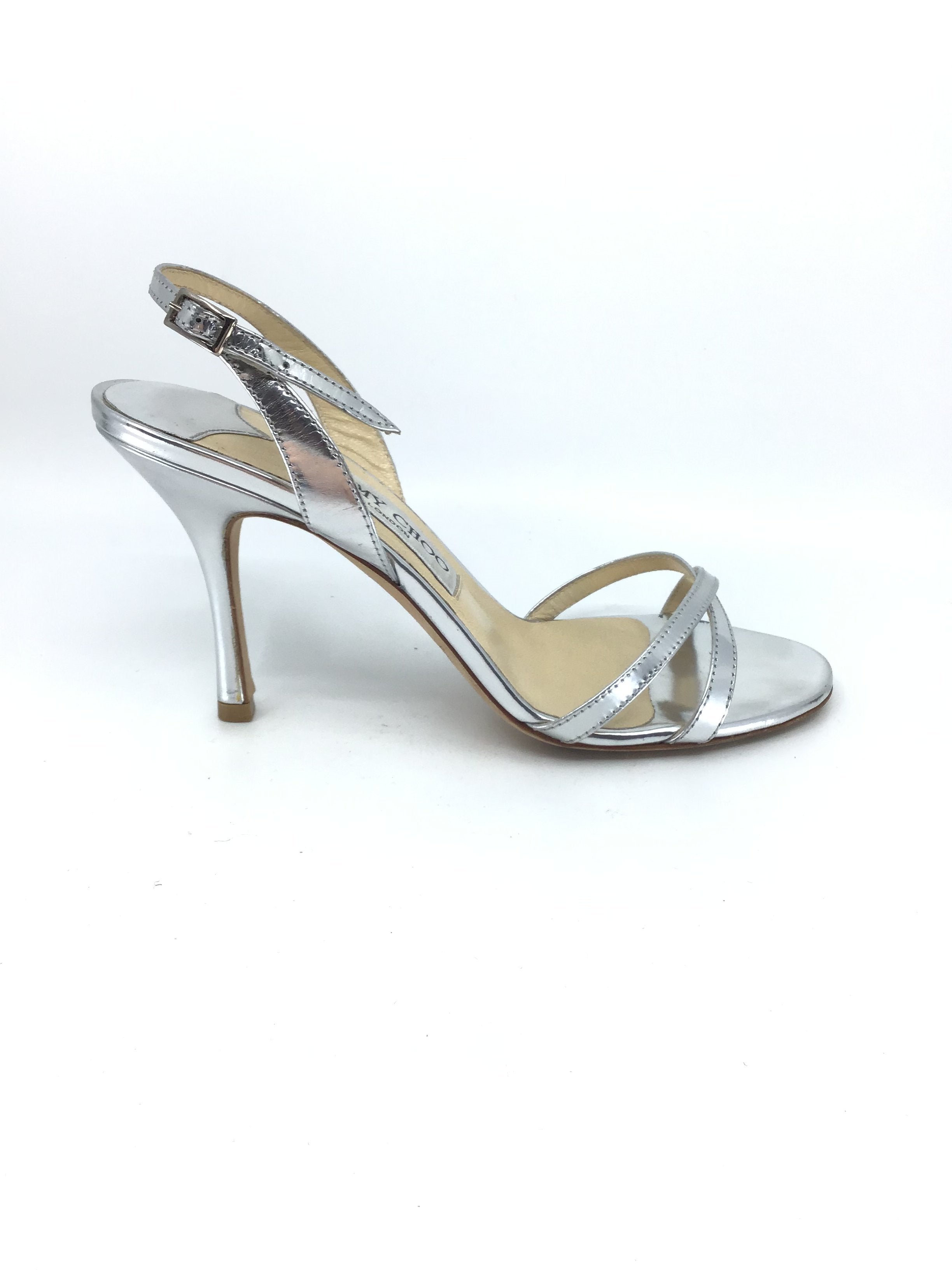 Silver Slingback Shoes by Manolo Blahnik