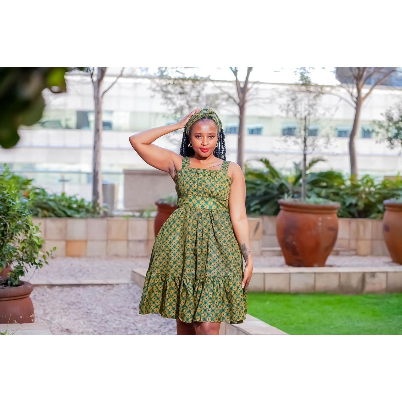 Sleeveless Ankara Dress