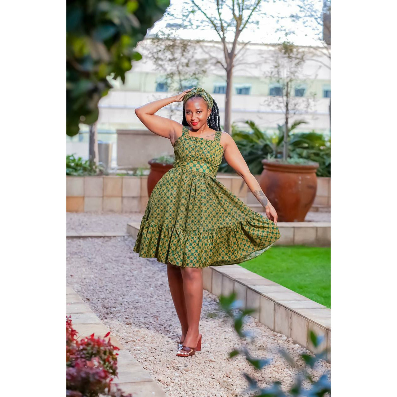 Sleeveless Ankara Dress