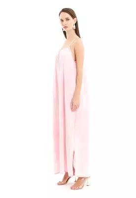 Sleeveless Maxi Dress with Textured Fabric