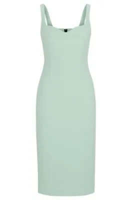 Seam Detail Sleeveless Midi Dress