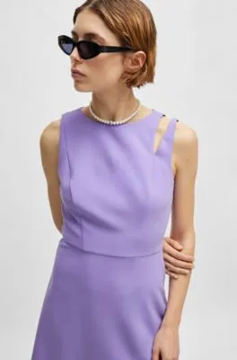 Cut-Out Shoulder Sleeveless Mini Dress