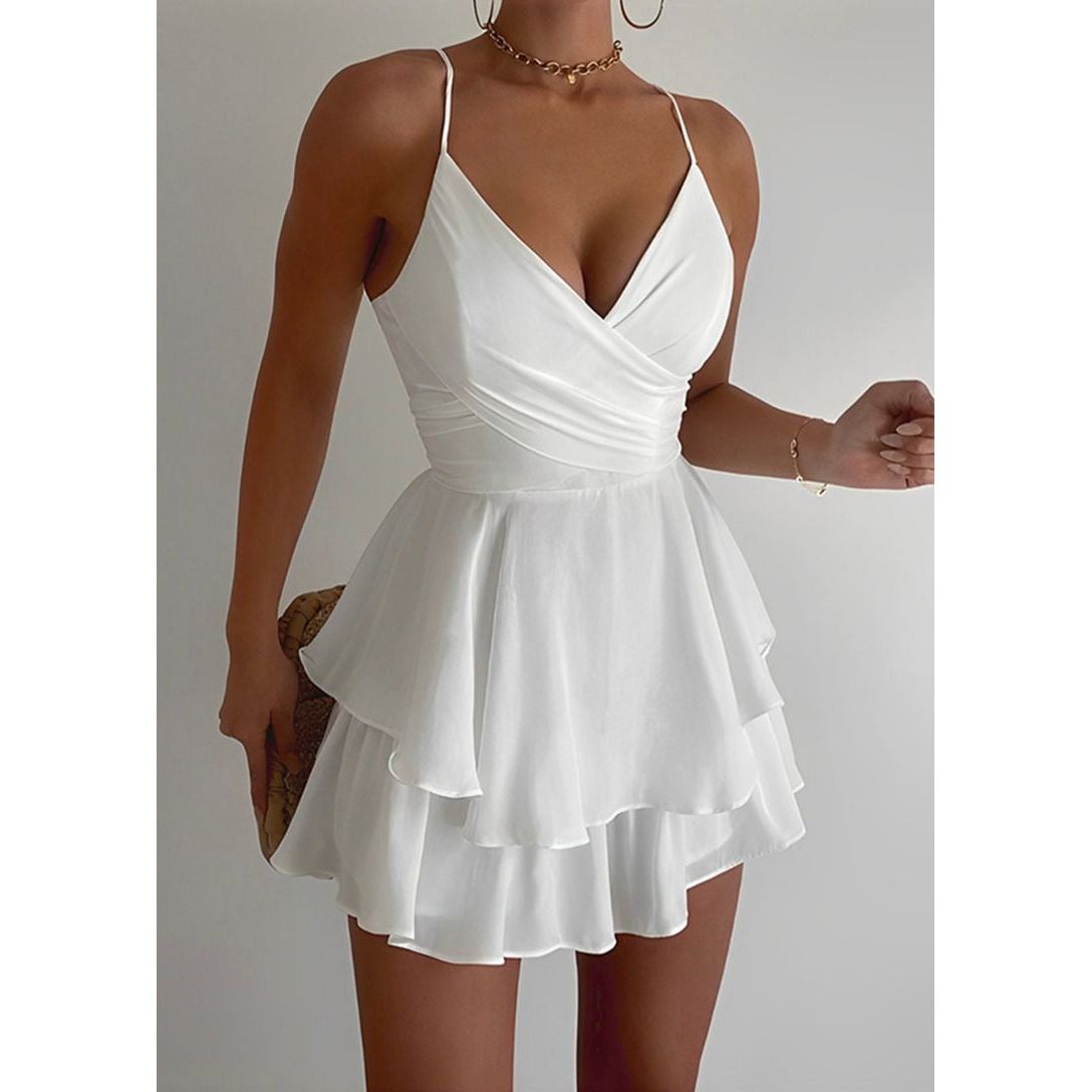 Sleeveless Ruffle Mini Dress - Result: Flirty Sleeveless Ruffle Mini Dress