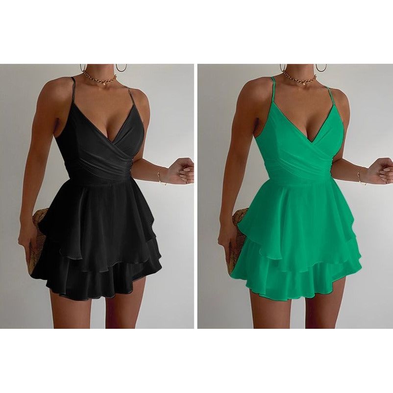 Sleeveless Ruffle Mini Dress - Result: Flirty Sleeveless Ruffle Mini Dress