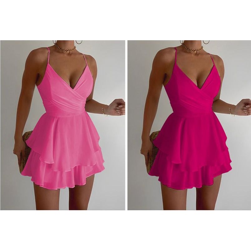 Sleeveless Ruffle Mini Dress - Result: Flirty Sleeveless Ruffle Mini Dress