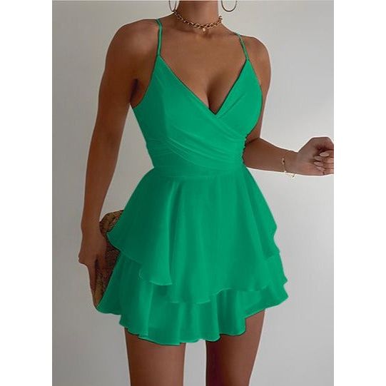 Sleeveless Ruffle Mini Dress - Result: Flirty Sleeveless Ruffle Mini Dress