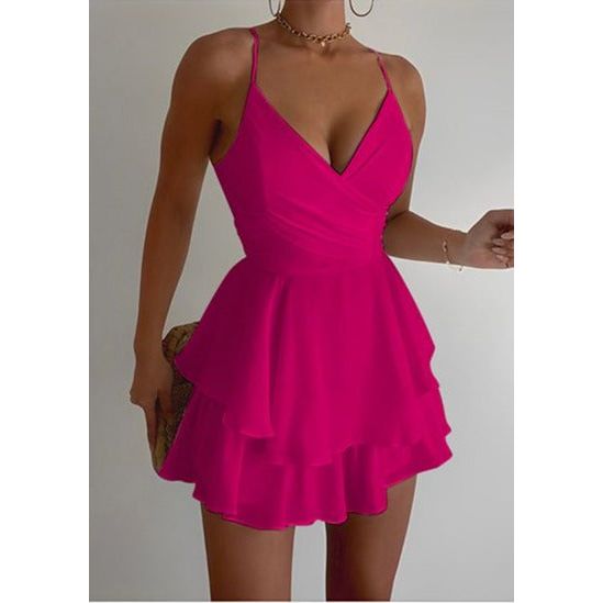 Sleeveless Ruffle Mini Dress - Result: Flirty Sleeveless Ruffle Mini Dress