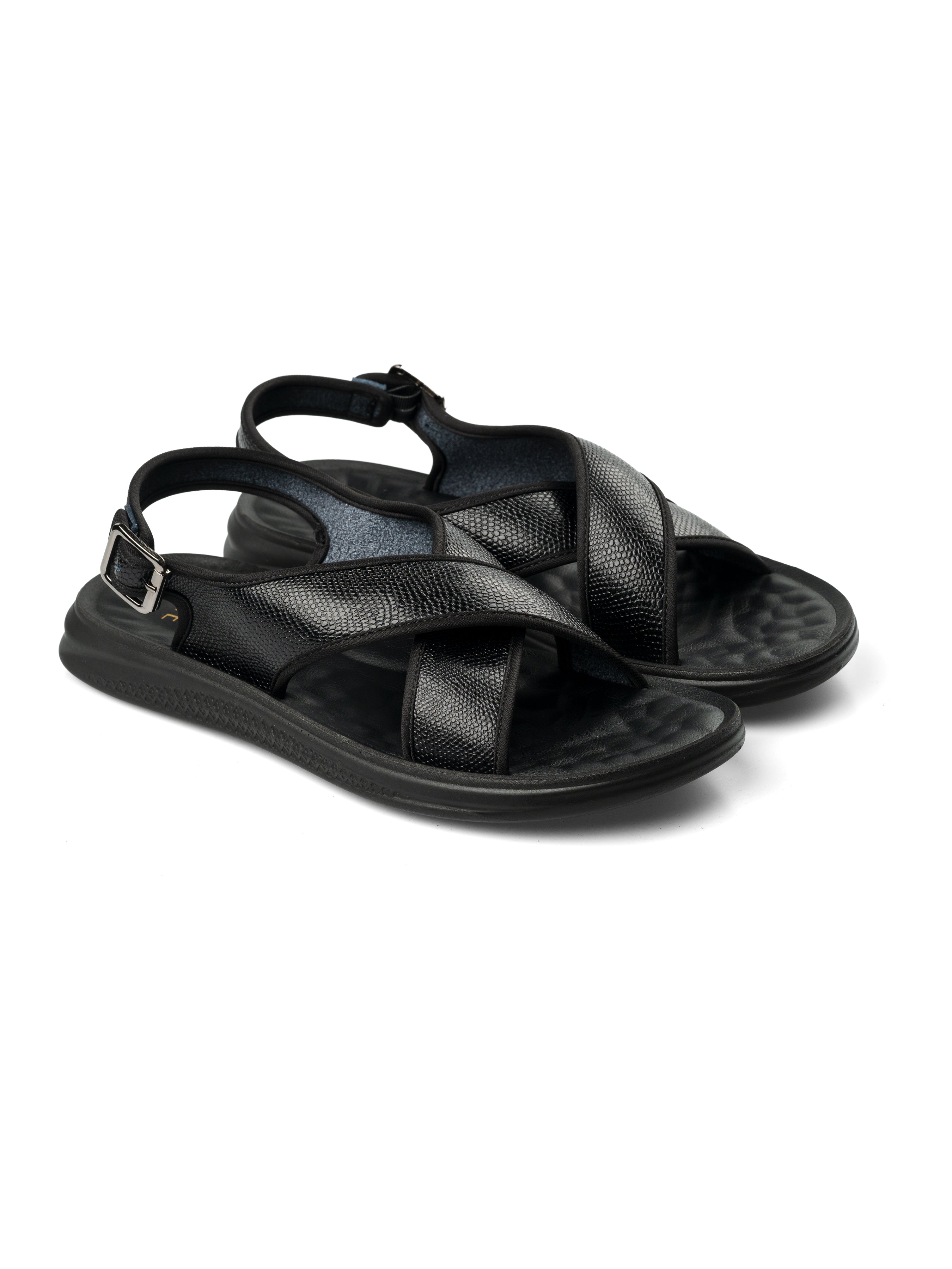 Slingback Sandal - Black Python