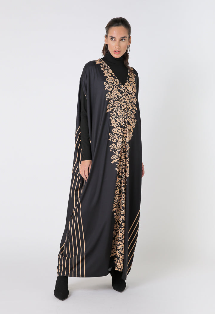 Slit Sleeve Maxi Dress