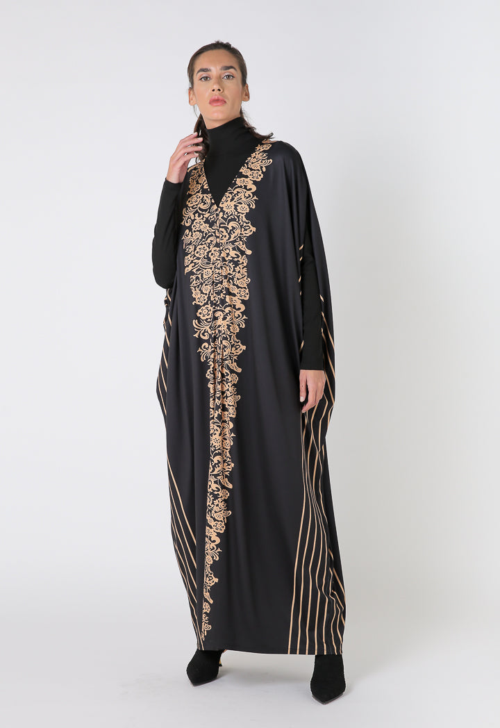 Slit Sleeve Maxi Dress