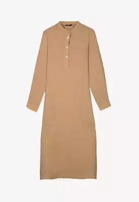 Solid Band Collar Dress