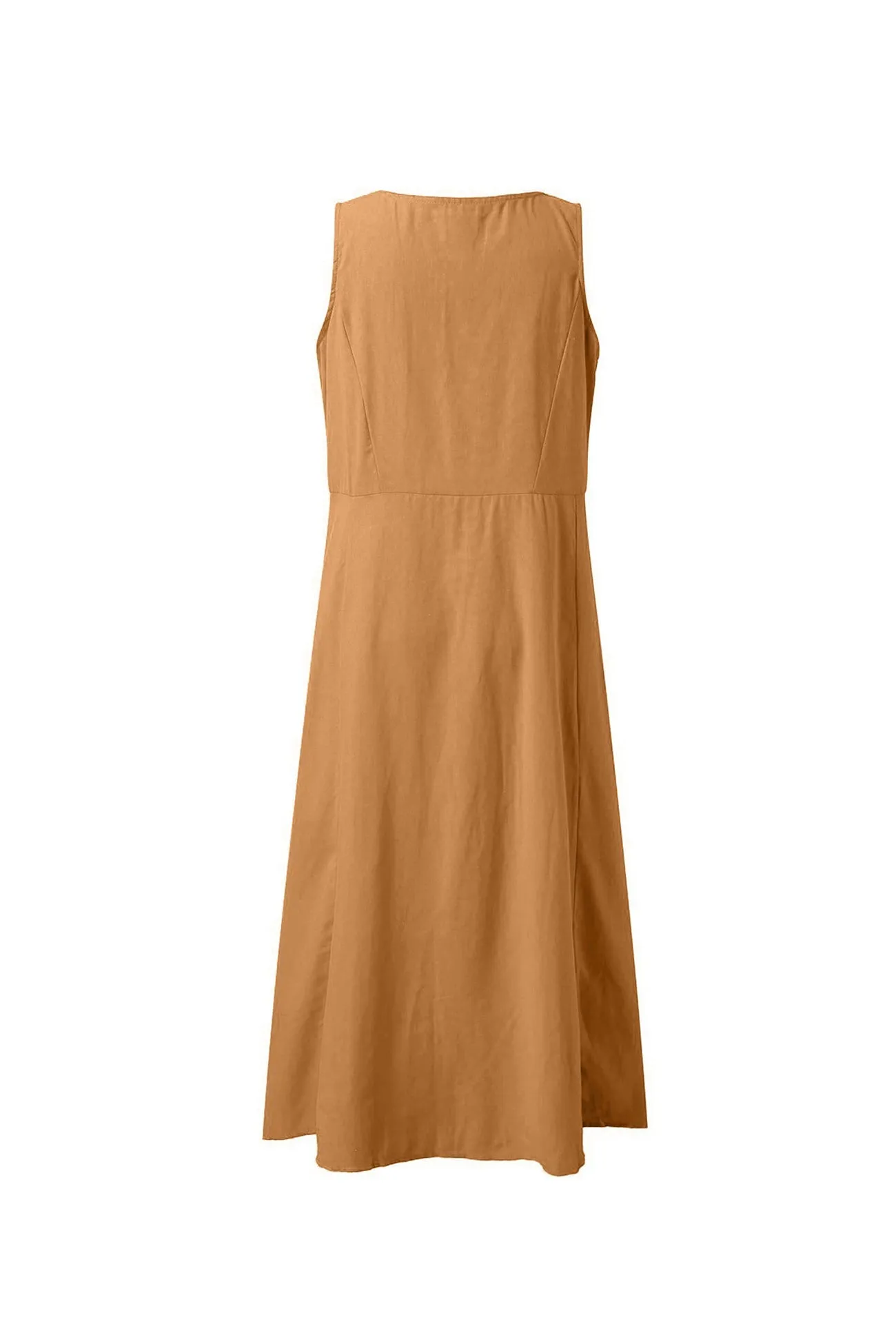 Women's Solid Color Pocket Tank Dress