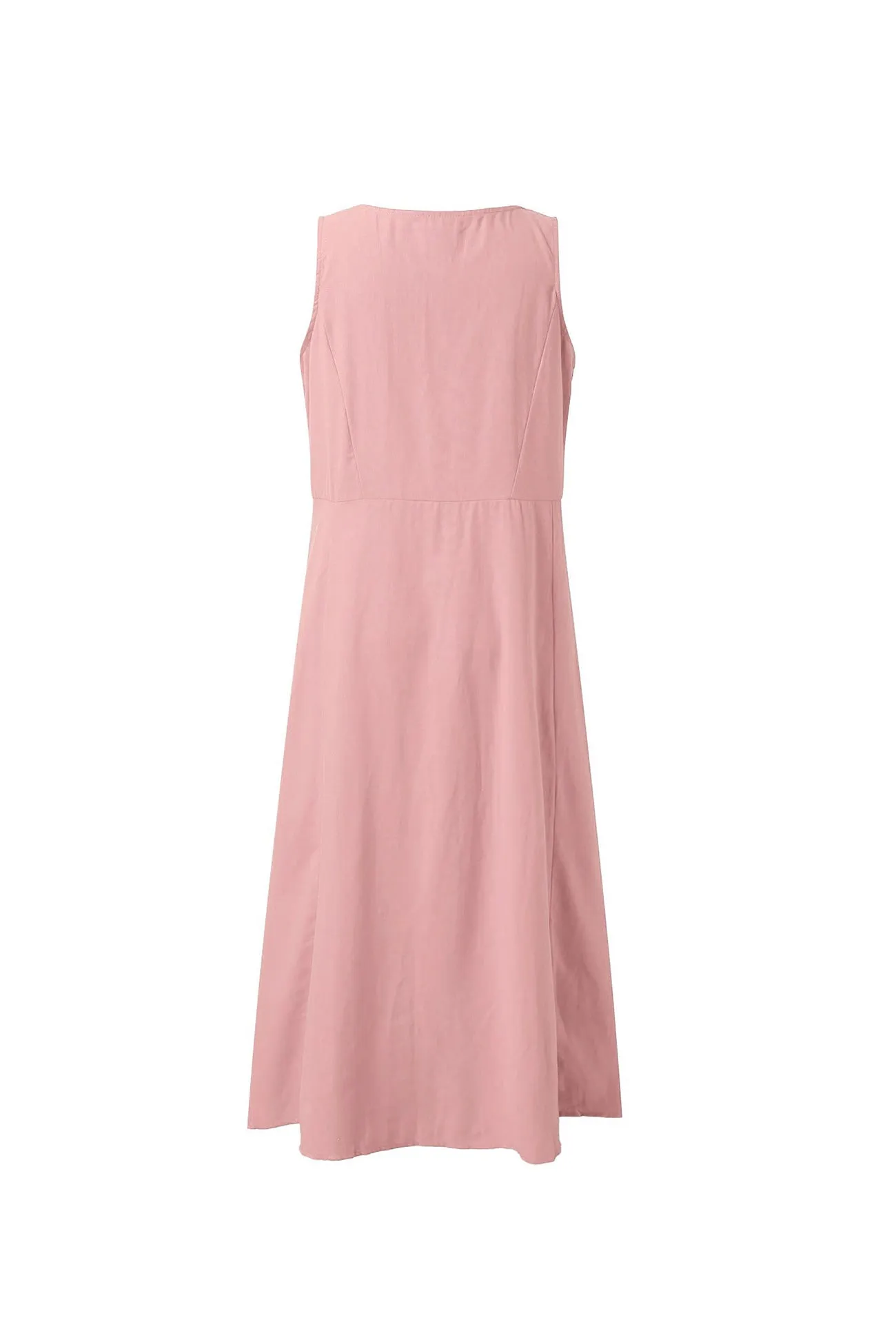 Women's Solid Color Pocket Tank Dress