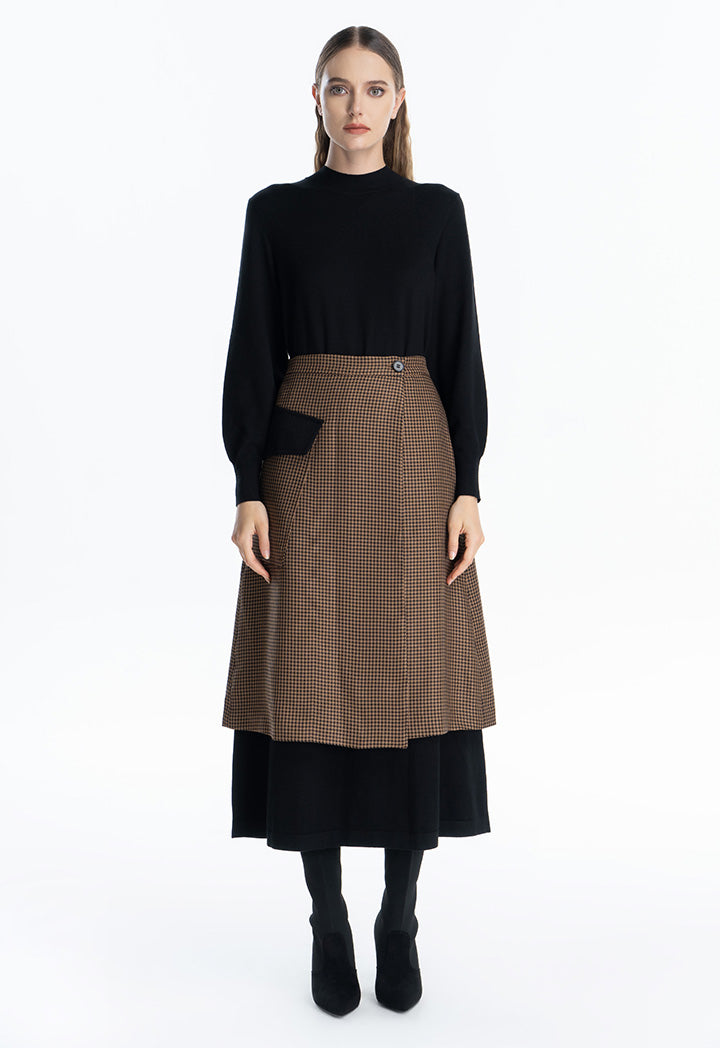 Solid Knit Maxi Winter Dress