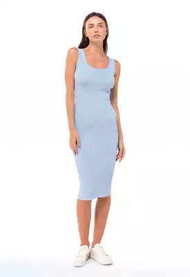 Solid Ribbed Dress