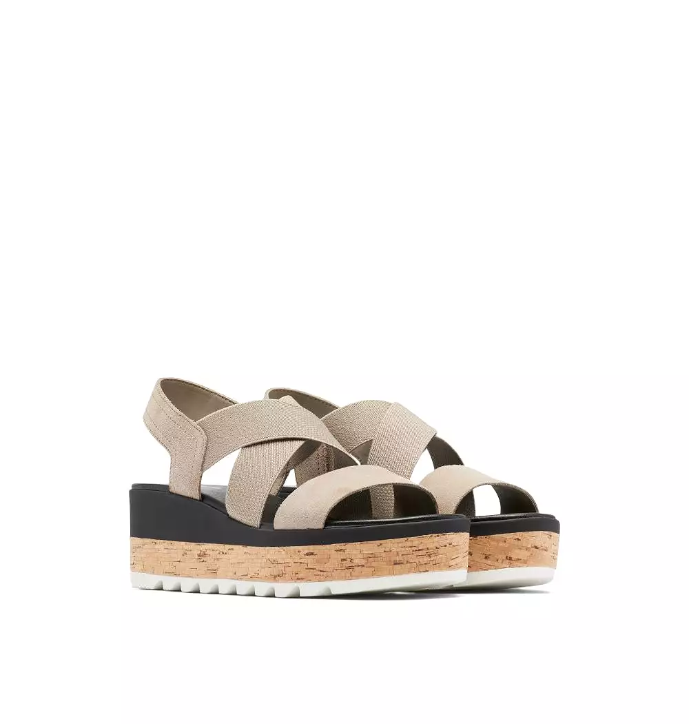 'Sorel' women's flatform slingback - taupe / sea salt