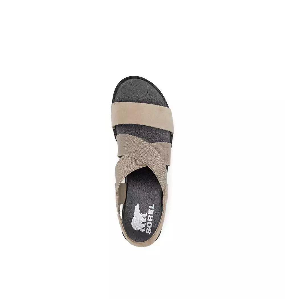 'Sorel' women's flatform slingback - taupe / sea salt