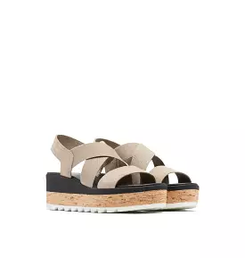 'Sorel' women's flatform slingback - taupe / sea salt