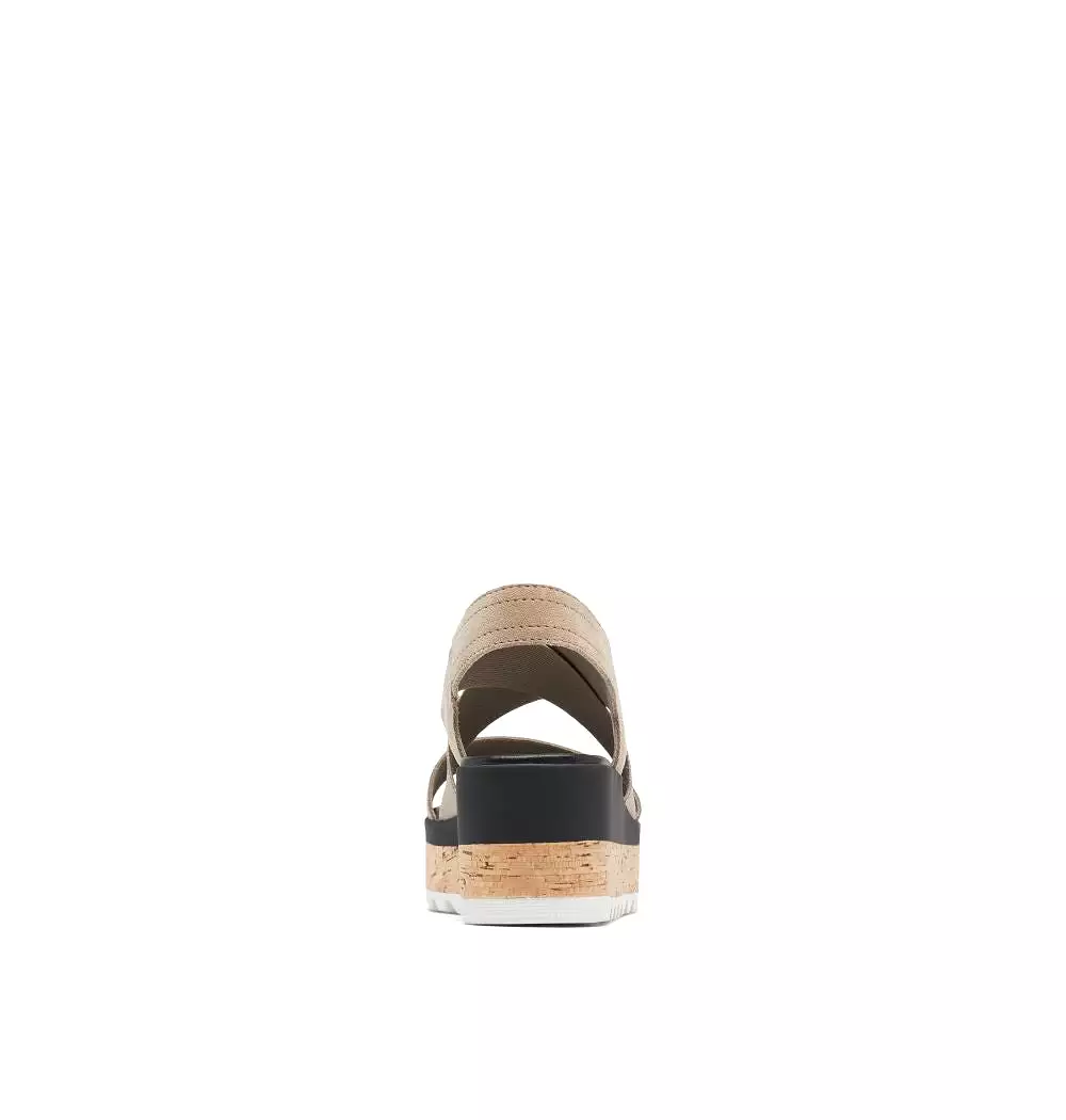 'Sorel' women's flatform slingback - taupe / sea salt