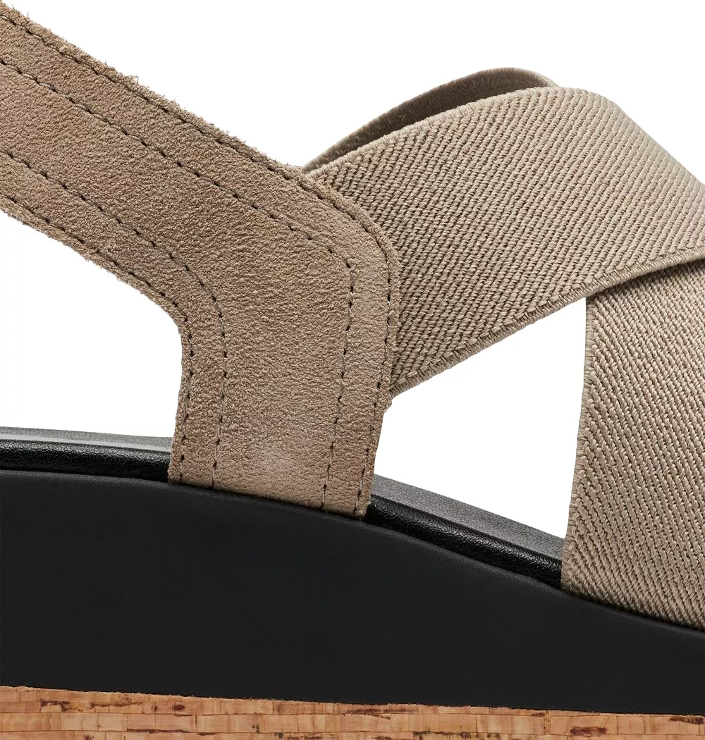 'Sorel' women's flatform slingback - taupe / sea salt