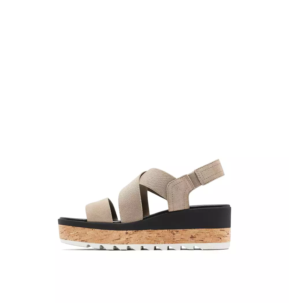 'Sorel' women's flatform slingback - taupe / sea salt