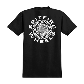 Spitfire Classic 87 Swirl T-Shirt - Black/White.