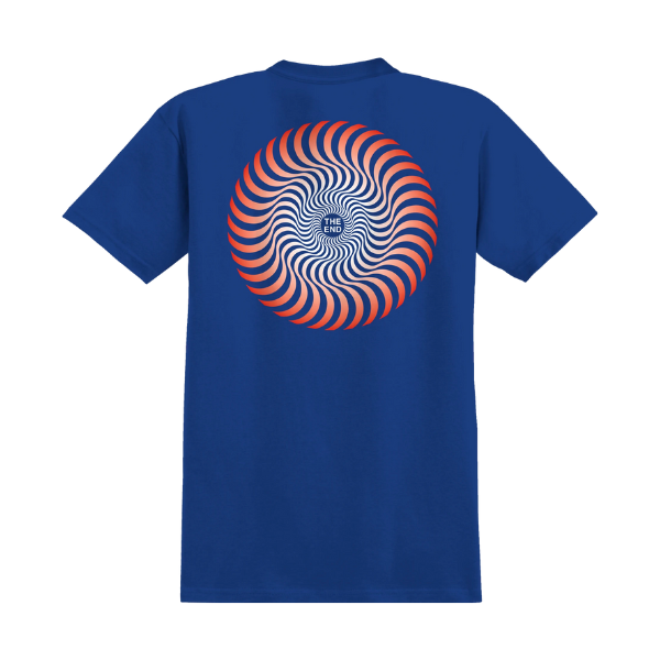 Spitfire Classic Swirl Fade T-Shirt - Royal Red White