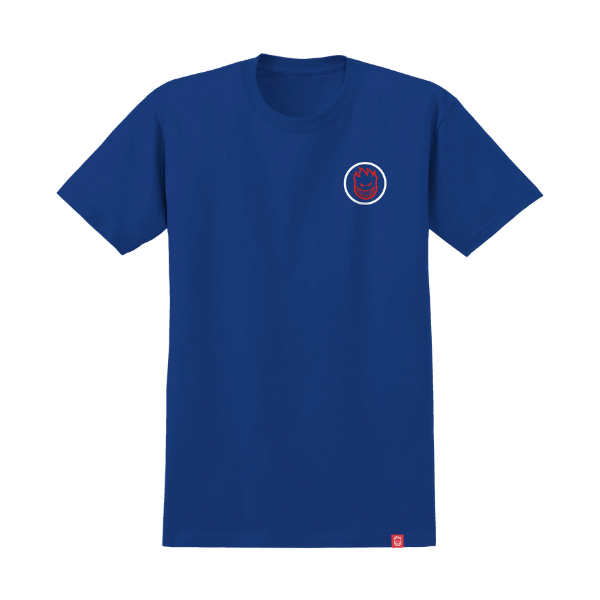 Spitfire Classic Swirl Fade T-Shirt - Royal Red White