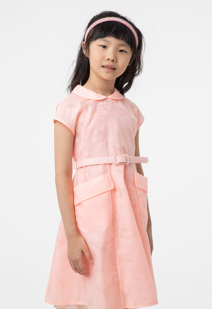 Structured Sleeveless Dress with Belt - [Direct result]