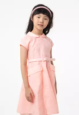 Structured Sleeveless Dress with Belt - [Direct result]