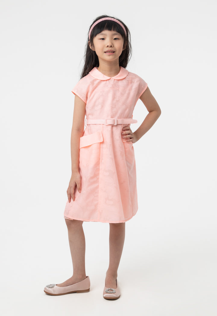 Structured Sleeveless Dress with Belt - [Direct result]