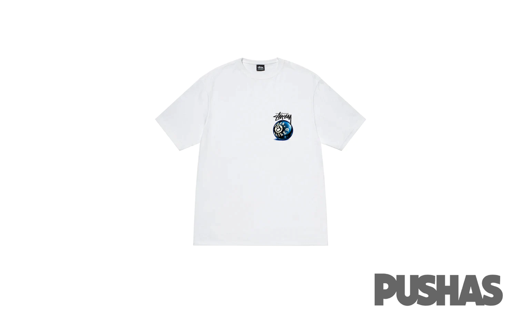 Stussy Born X Raised 8 Ball T-Shirt in White