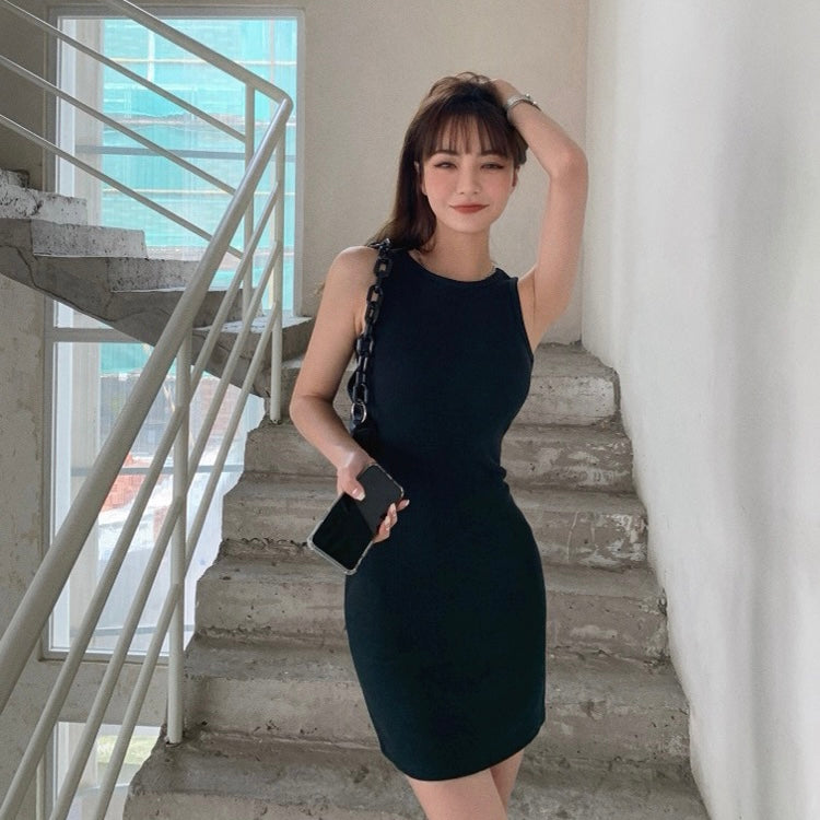 Stylish Sleeveless Black Dress