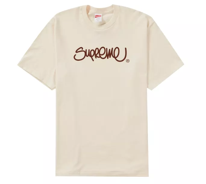 Supreme Natural Handstyle Tee.