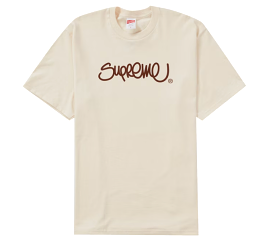 Supreme Natural Handstyle Tee.