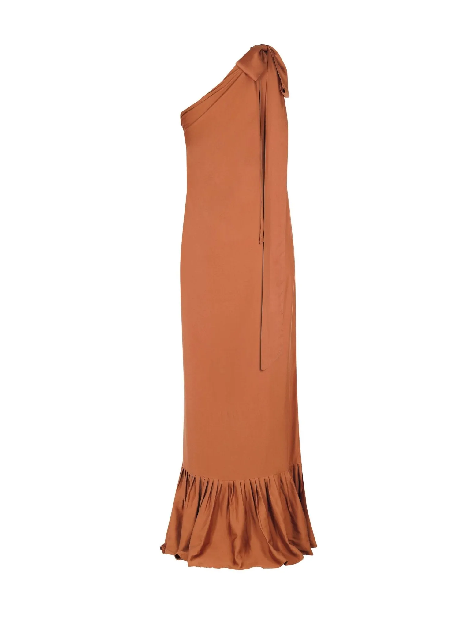 Sustainable Rust Orange Diago Dress