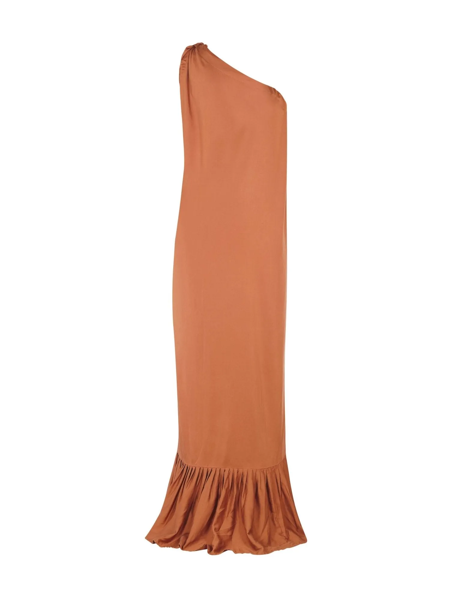 Sustainable Rust Orange Diago Dress