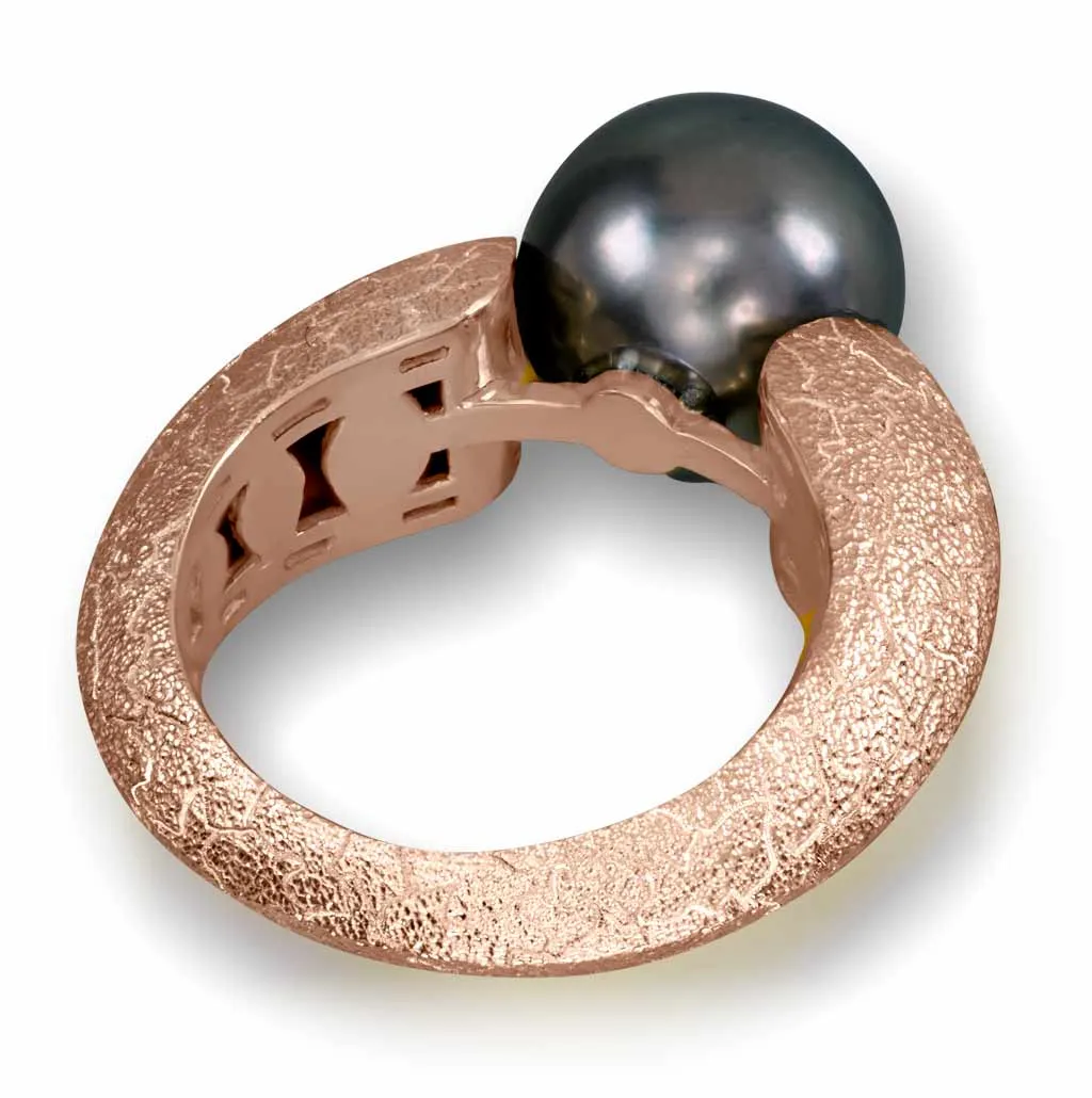 Tahitian Grey Pearl Gold Ring