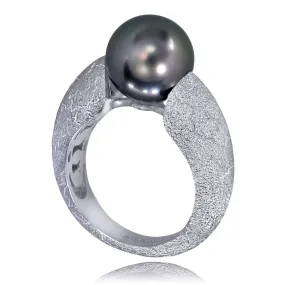 Tahitian Grey Pearl Gold Ring