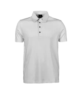 Tee Jays White Men's Pima Cotton Polo Shirt