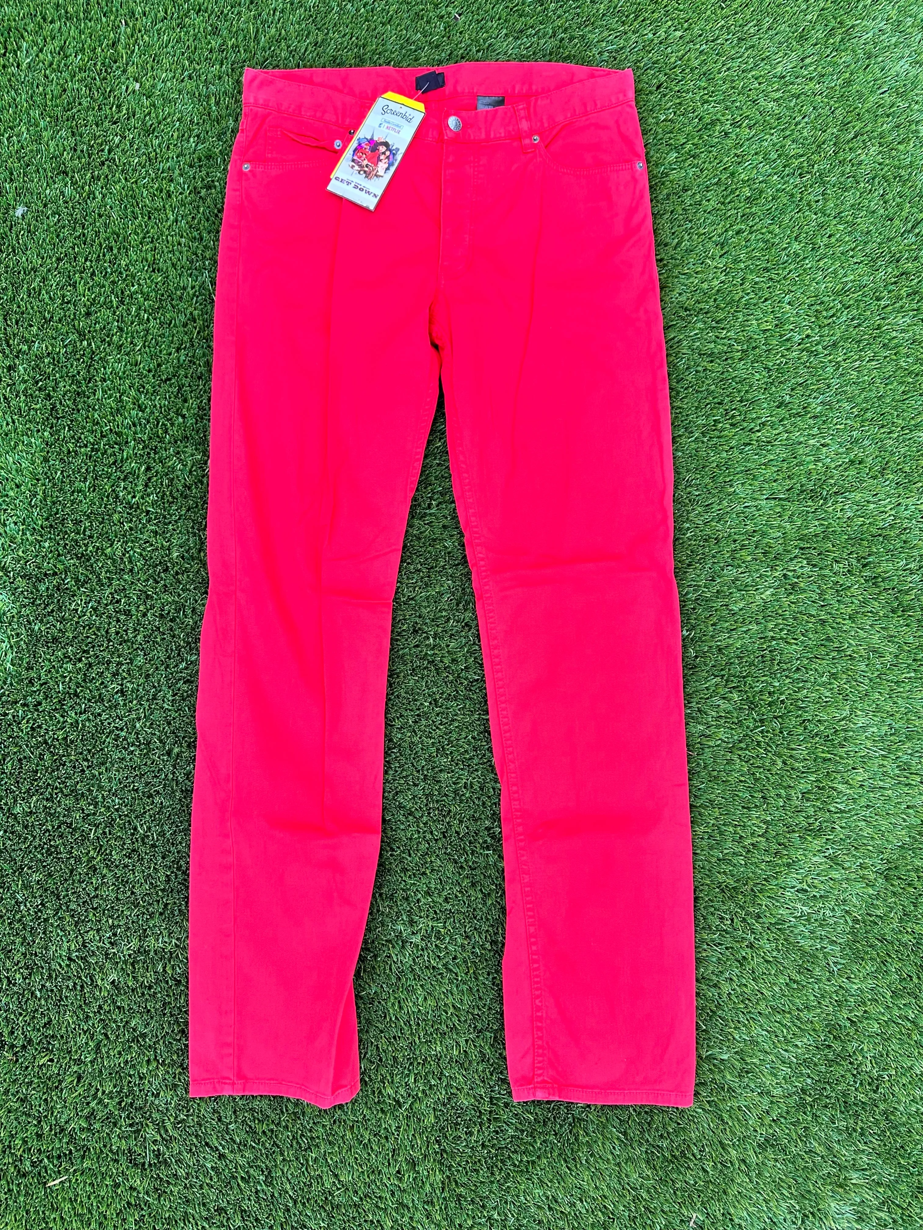 Red Denim Pants at The Get Down Shaolin H&M (Size 33)