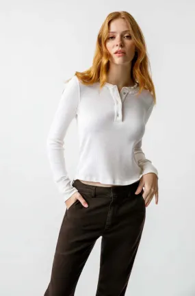 Thermal Natural Henley Shirt