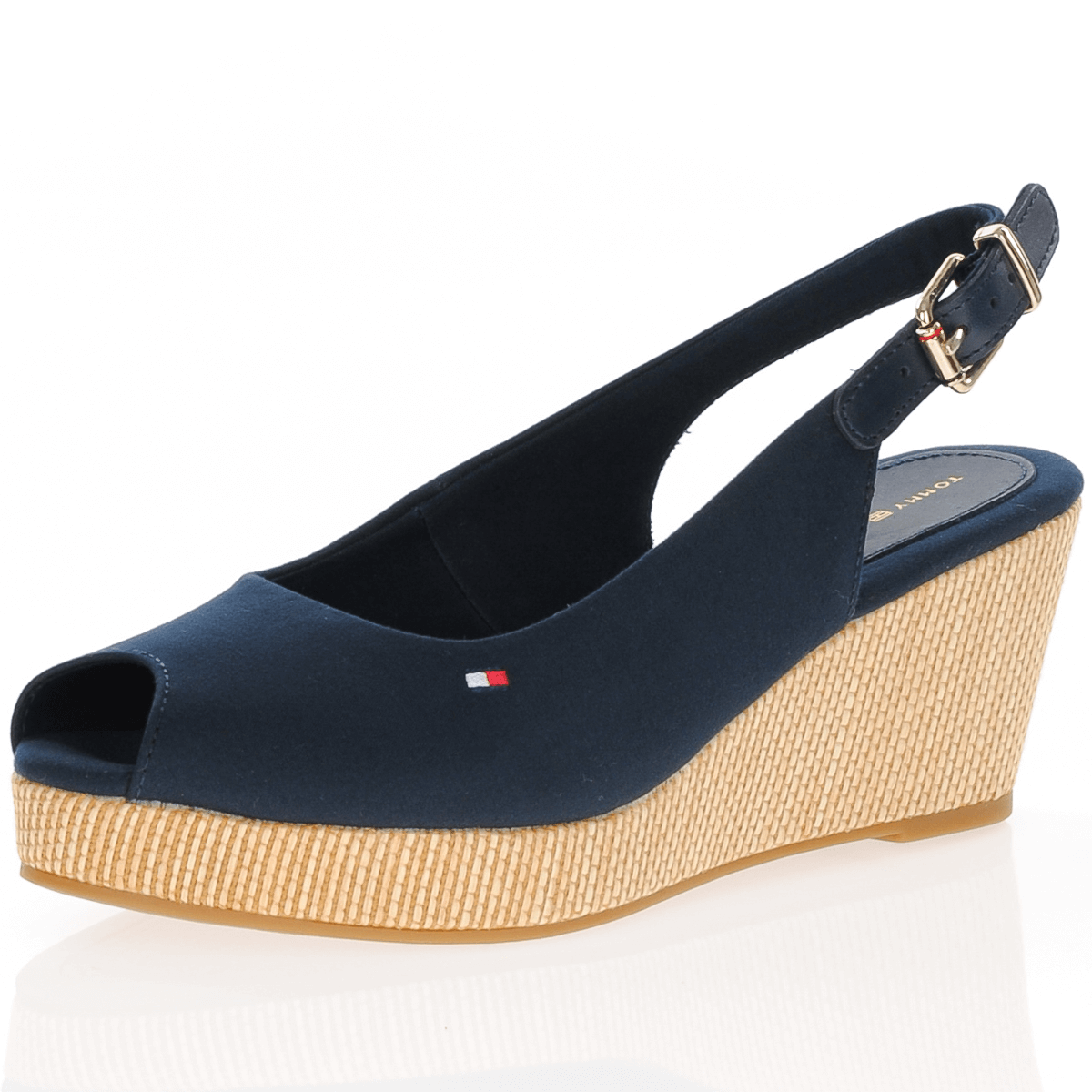 Tommy Hilfiger Elba Slingback Wedge Navy: Product details, price, and purchasing options.