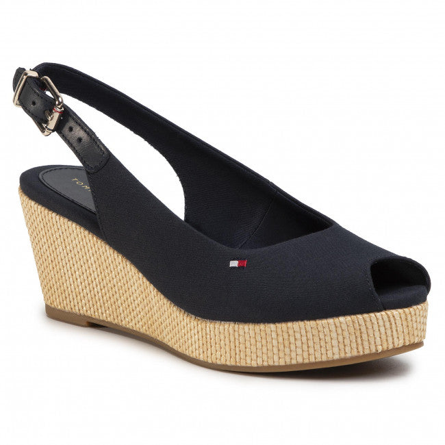 Tommy Hilfiger Elba Slingback Wedge Navy: Product details, price, and purchasing options.