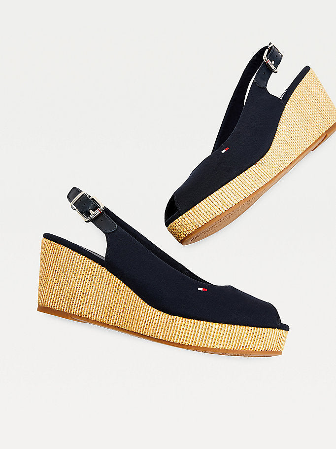 Tommy Hilfiger Elba Slingback Wedge Navy: Product details, price, and purchasing options.