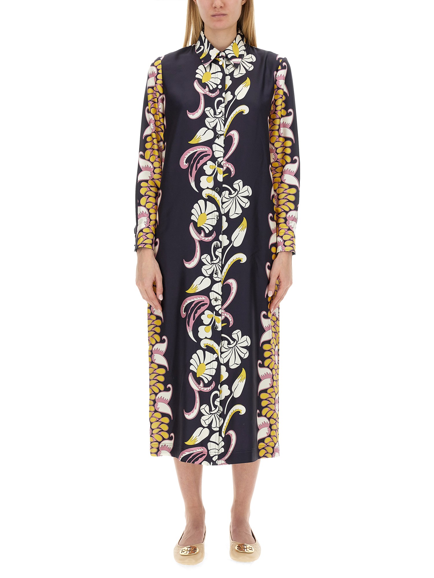 Tory Burch silk dress with print - Shop Now