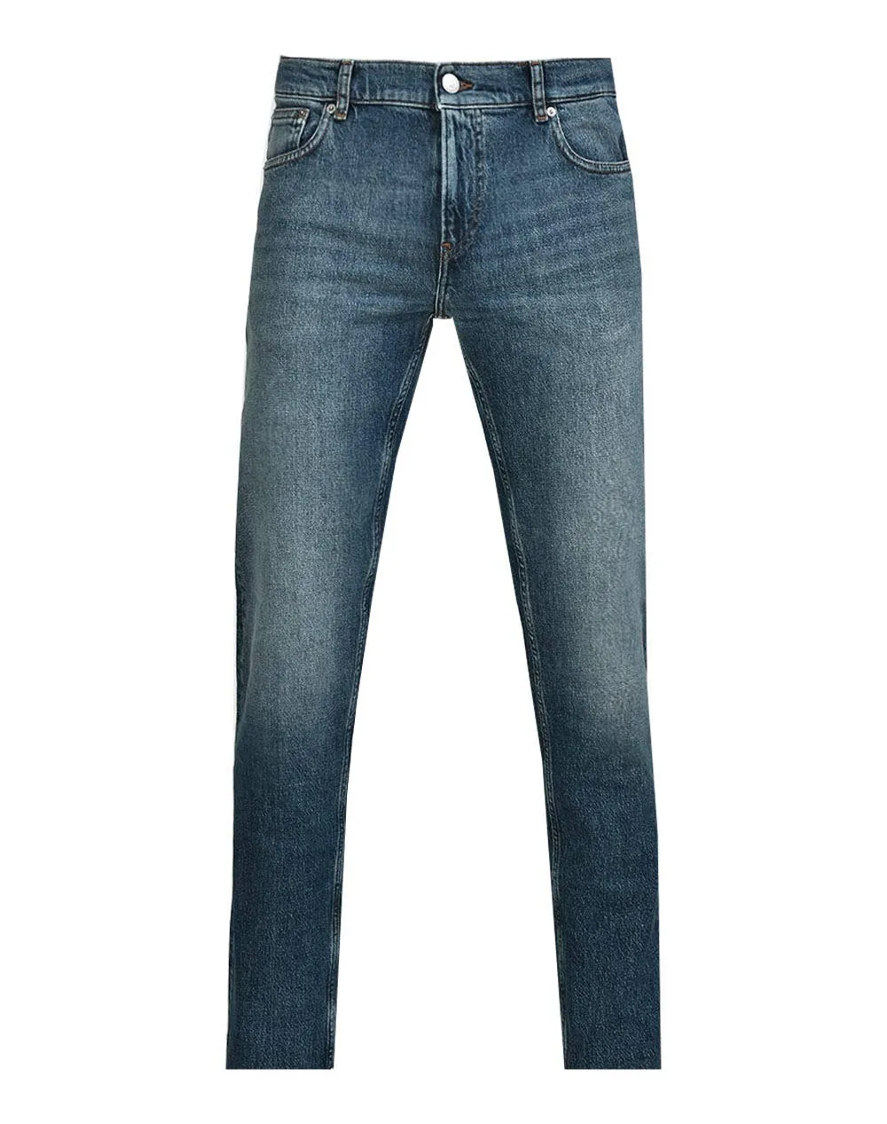 TRUSSARDI 5 pocket slim tapered denim pants, close fit